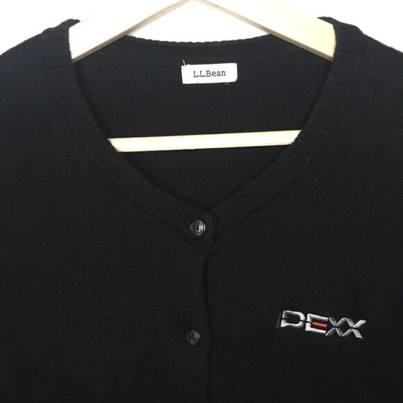 L.L. Bean Black Button Front Cardigan - Picture 6 of 9